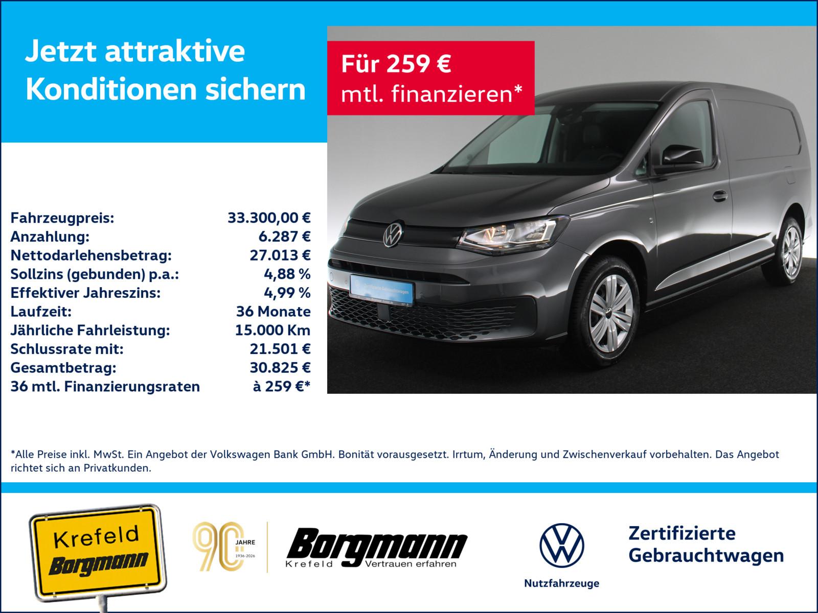Volkswagen Caddy 2.0 TDI Cargo Maxi KAMERA SHZ PDC KLIMA