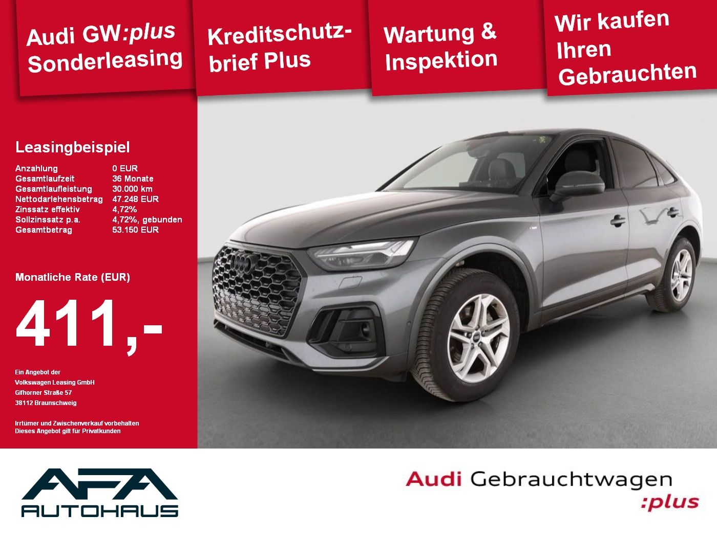 Audi Q5 Sportback 40 TFSI qu. S-Line*AHK*360°*Matrix