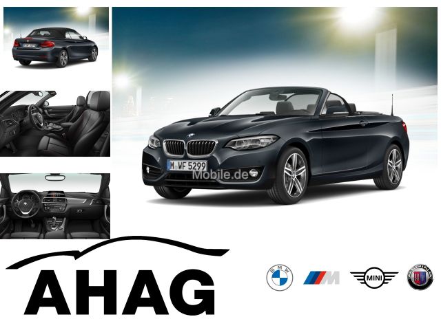 BMW 218i Cabrio Sport Line Navi Leder Bluetooth PDC