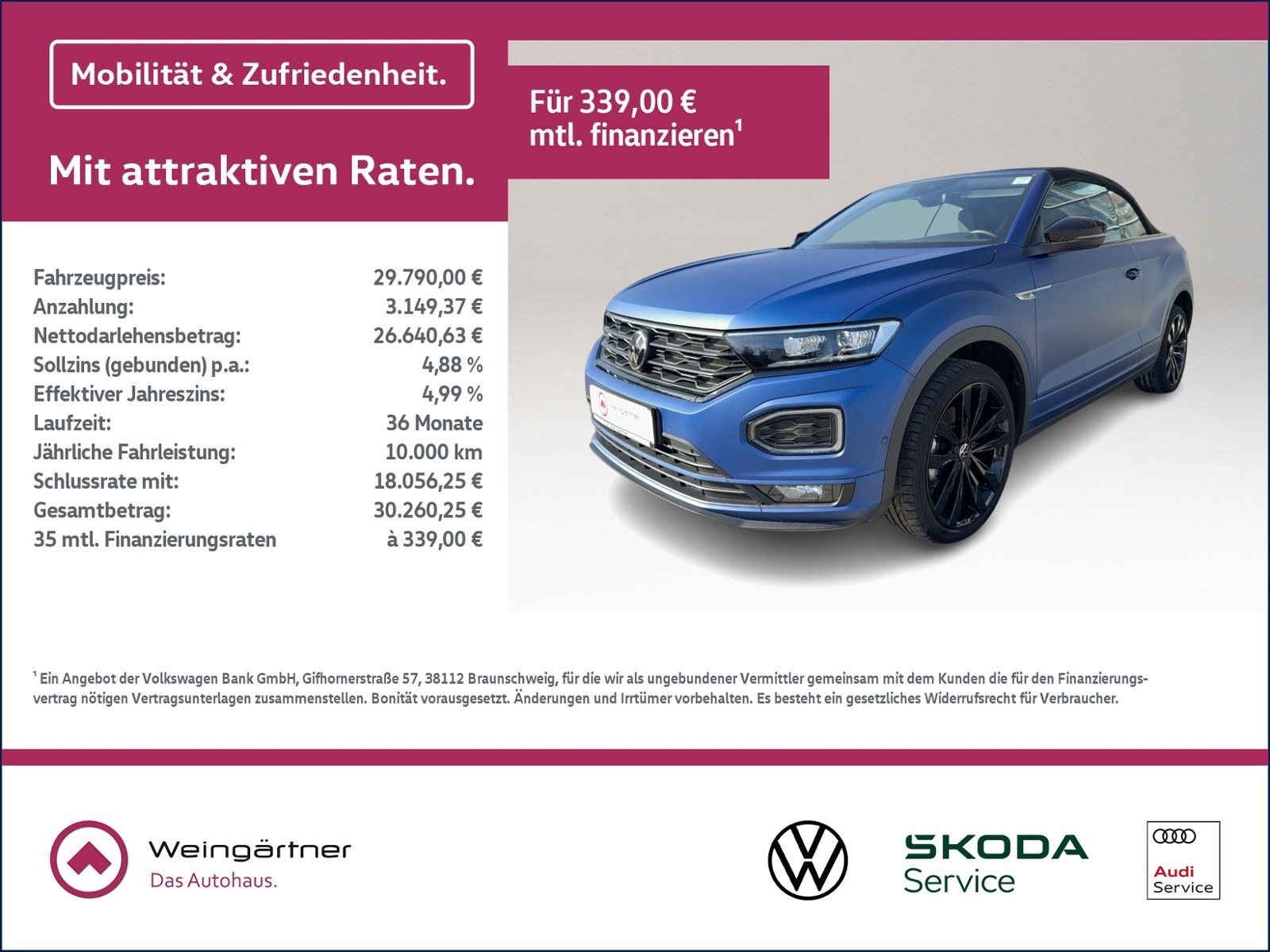 T-Roc Cabriolet 1.5 TSI R-Line, AHK, beats, DCC,