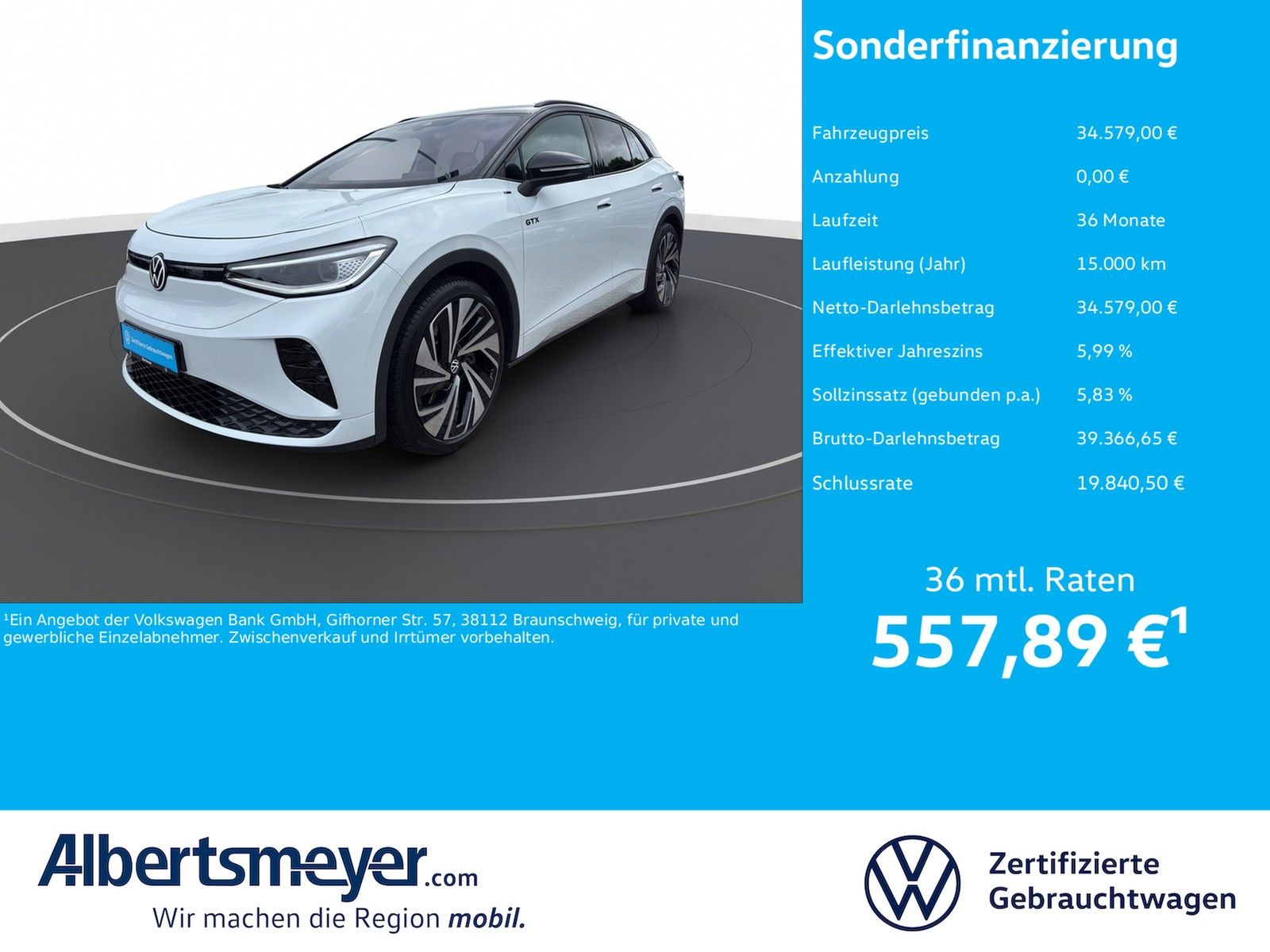 Volkswagen ID.4 GTX 4Motion +AHK+MATRIX+NAVI+AREA-VIEW+LED+ imagem 2