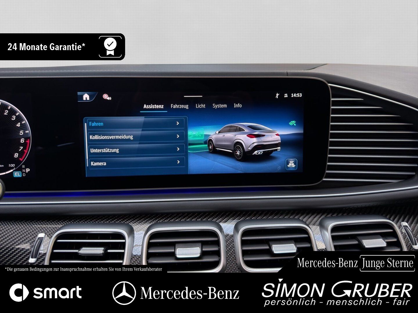 Fahrzeugabbildung Mercedes-Benz GLE 53 4M Hybrid Coupe AMG Perfo Abg Exklusiv