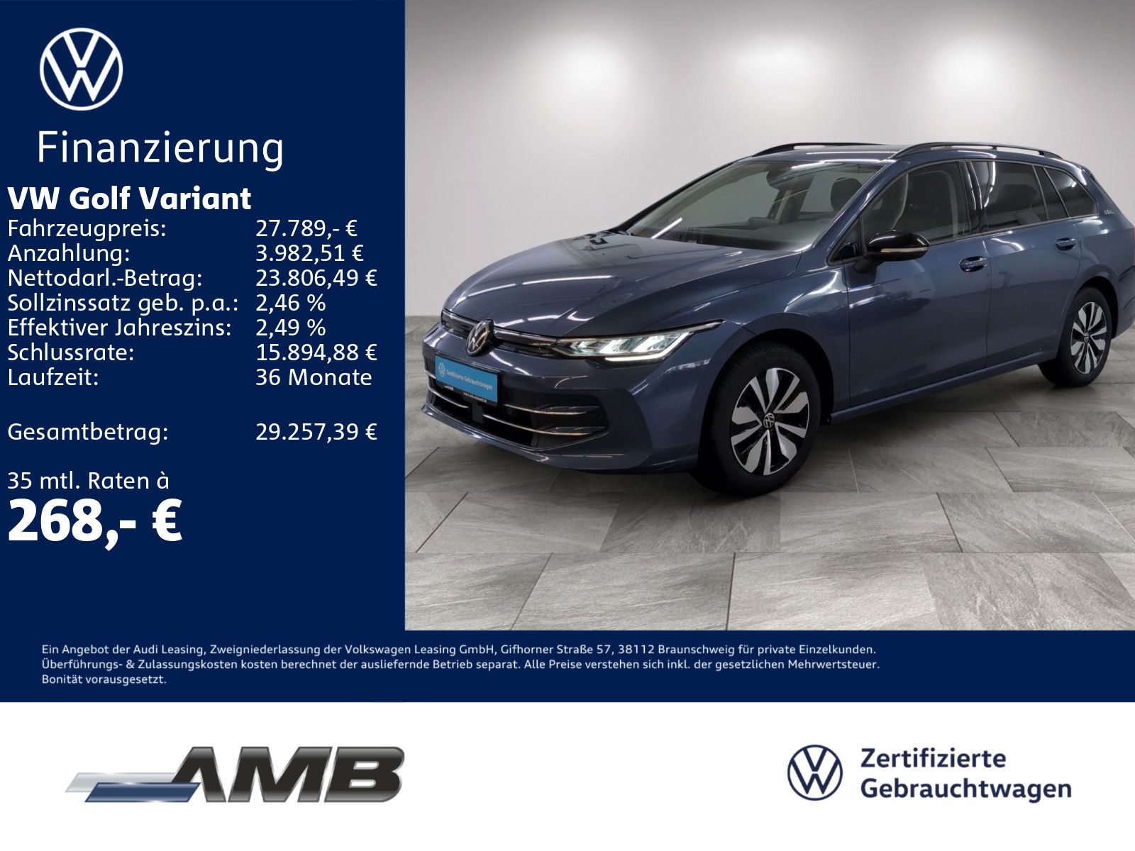 Volkswagen Golf Variant Goal 1.5 TSI AHK Standhzg 06.30Gara foto 1