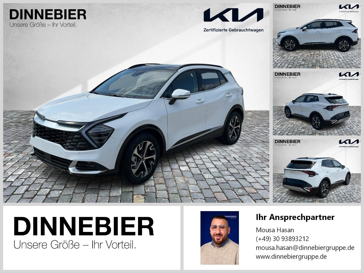 Kia Sportage Spirit 1.6T AWD+LED+360°+Glasdach
