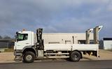 Mercedes-Benz AXOR 1833 4x4 Kran*Rampe*Maschinentransporter - Gebraucht Maschinen