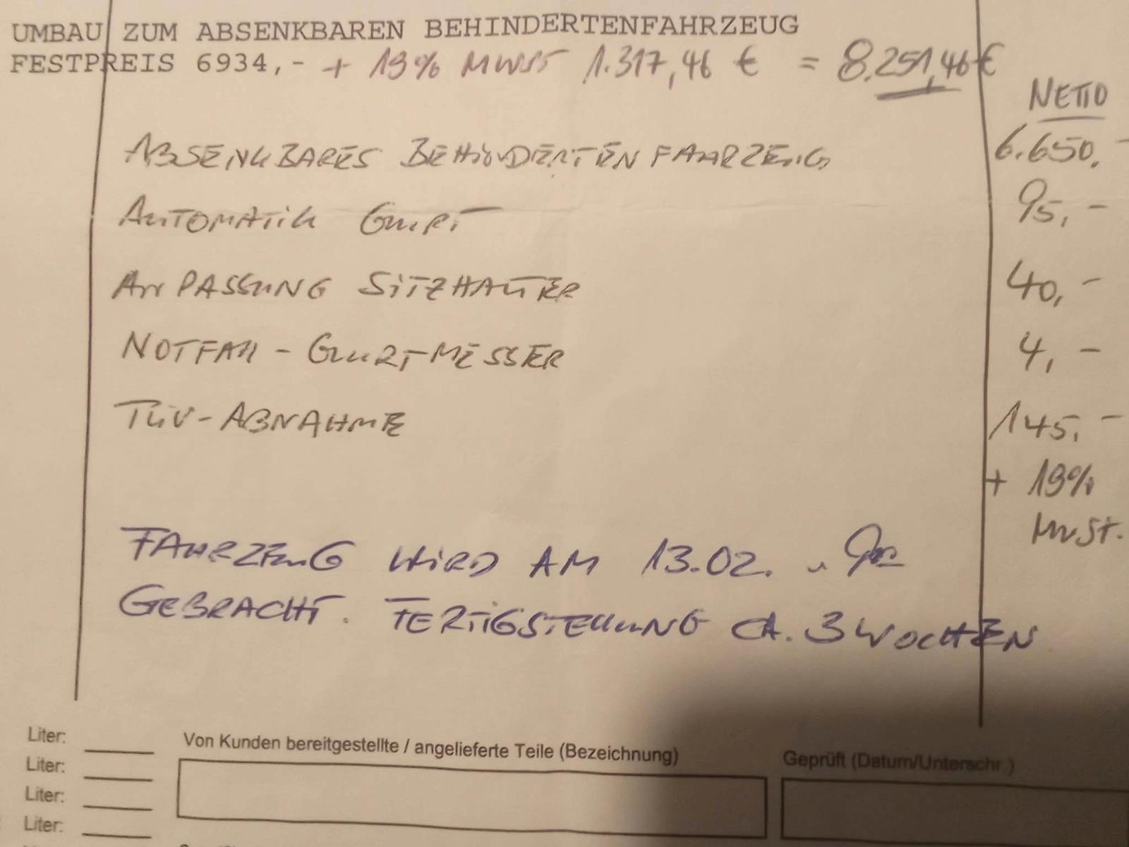 Volkswagen Caddy 1,6TDI Trendline, FlexRampe, Heckabsenkung