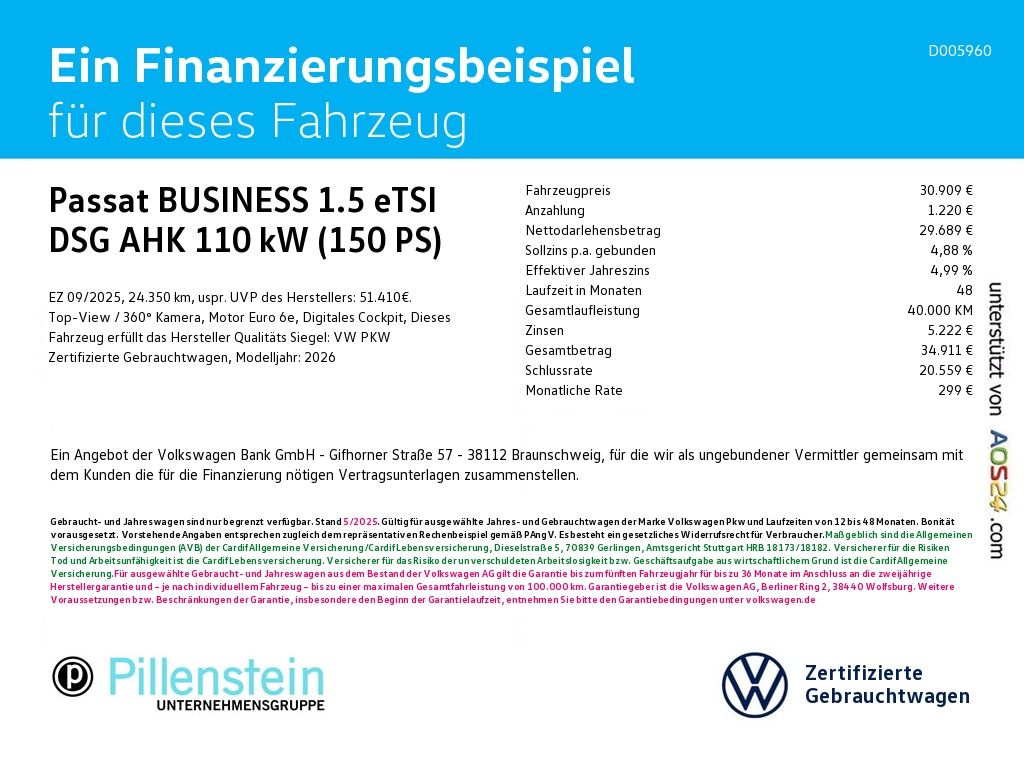 Volkswagen Passat BUSINESS 1.5 eTSI DSG AHK NAVI AREA-VIEW foto 2