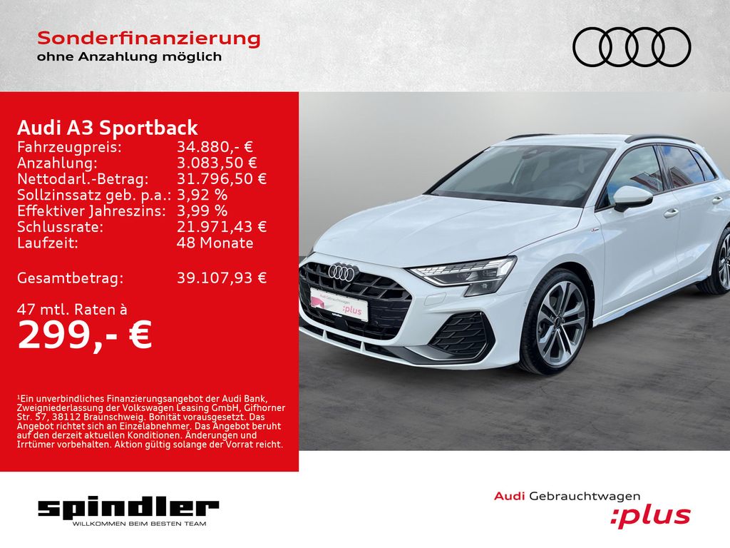 A3 Sportback S-Line 30 TFSI S-tronic / AHK, HuD
