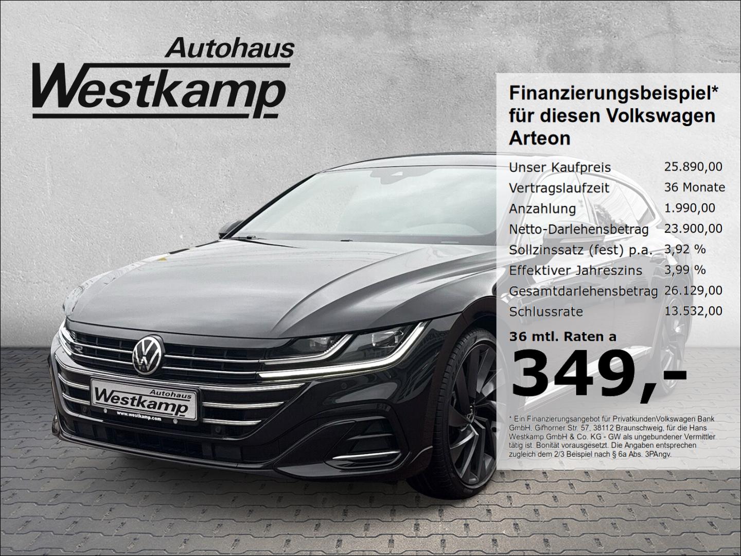 Volkswagen Arteon Shooting Brake R-Line 2,0 TDI DSG DCC Kam
