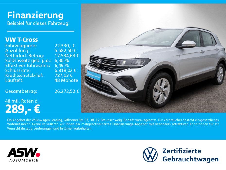 Volkswagen T-Cross Life 1.0 TSI LED Navi ACC RFK PDC SHZ