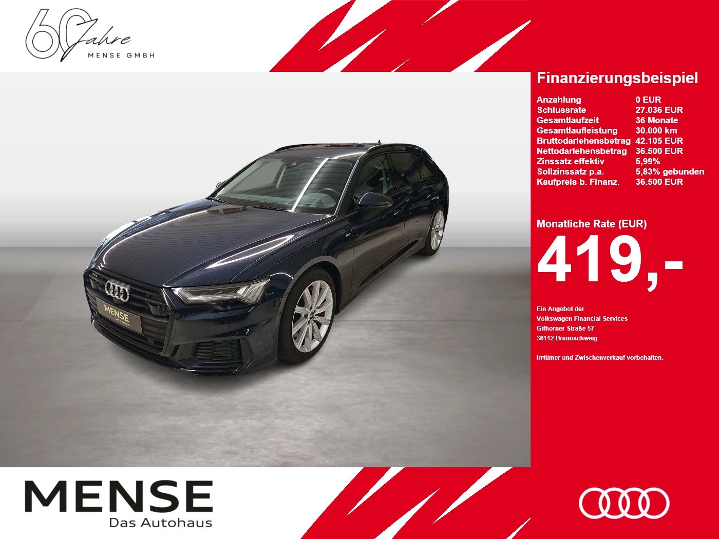 Audi A6 Avant 55 TFSIe quattro S-tronic Sport Matrix