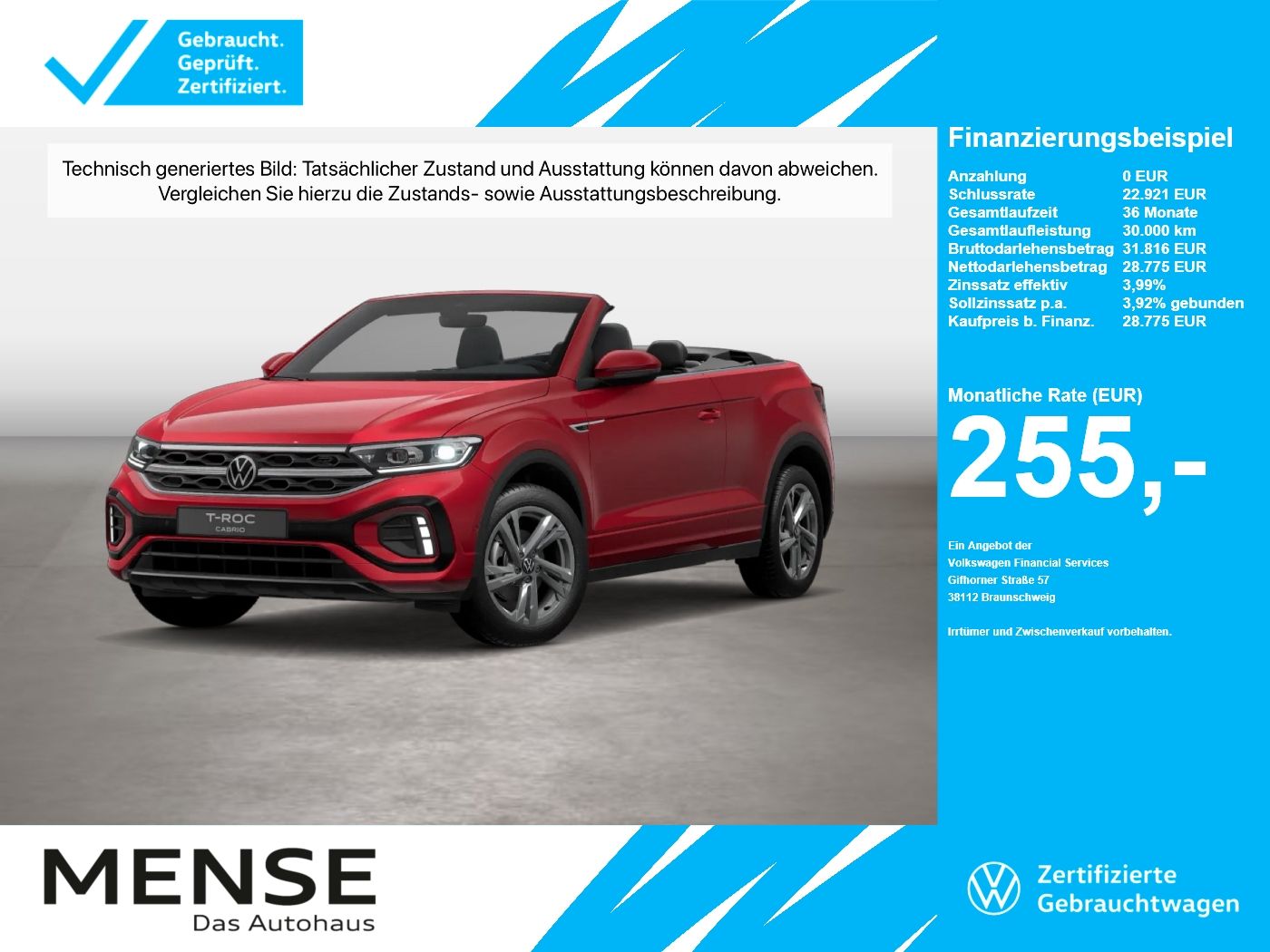 Volkswagen T-Roc Cabriolet 1.5 TSI DSG R-Line CarPlay AHK