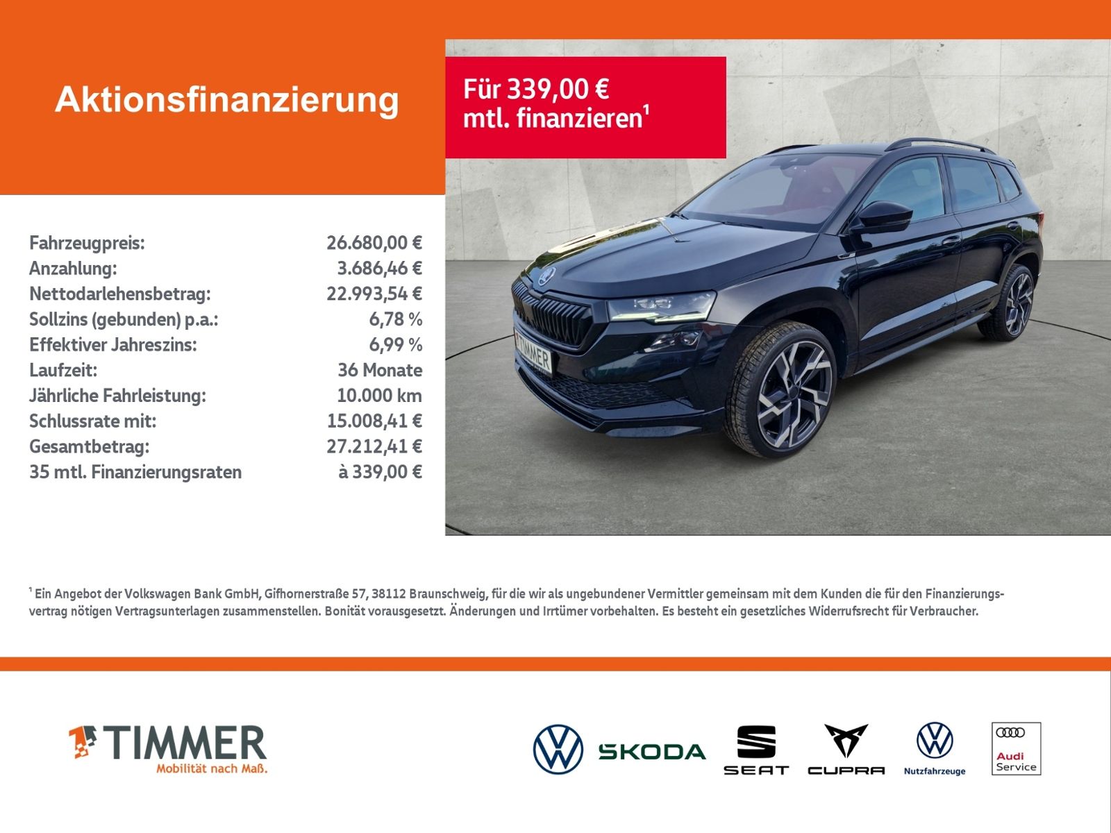 Skoda Karoq 2.0 TDI SPORTLINE +MATRIX +ACC +RKAM +VIRT imagem 2