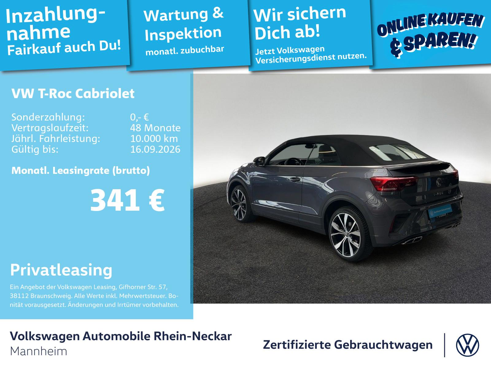 Volkswagen T-Roc Cabriolet R-Line 1.5 TSI Automatik LED Ein, миниатюра 17