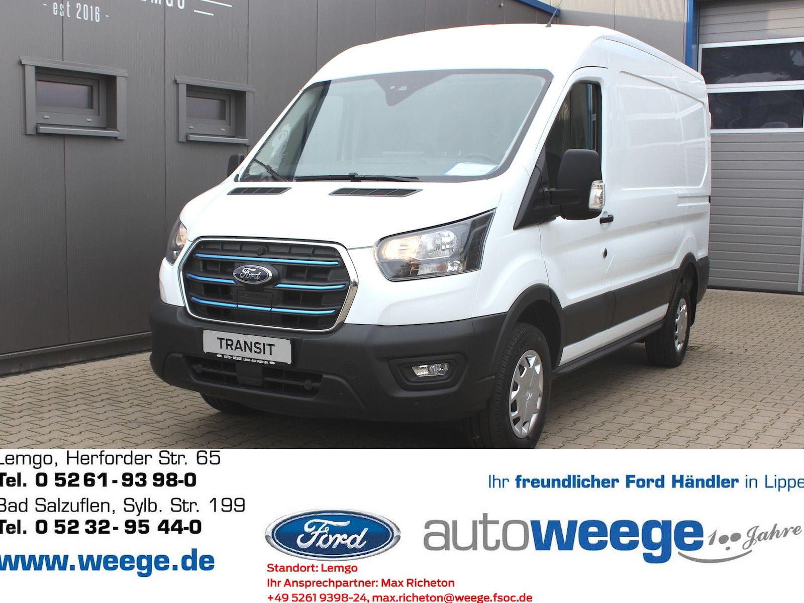 Fahrzeugabbildung Ford Transit Kasten Trend 350L2 Elektro