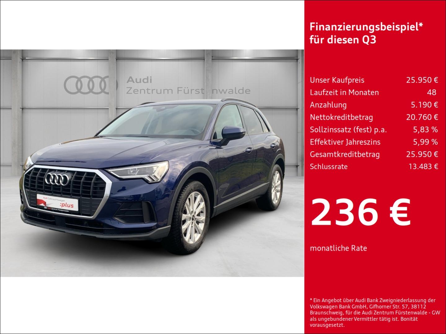 Audi Q3 35 TFSI El. Panodach Navi Digitales Cockpit L