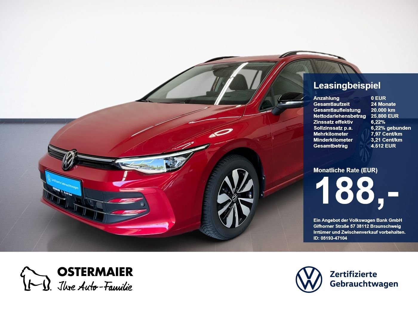 Volkswagen Golf VIII Variant GOAL 1.5TSI 116PS NP.41T HEAD-