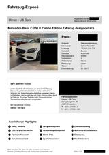 Mercedes-Benz C 200 4MATIC Edition 1 Autom. Edition 1 - Mercedes-Benz C 200: Cabrio