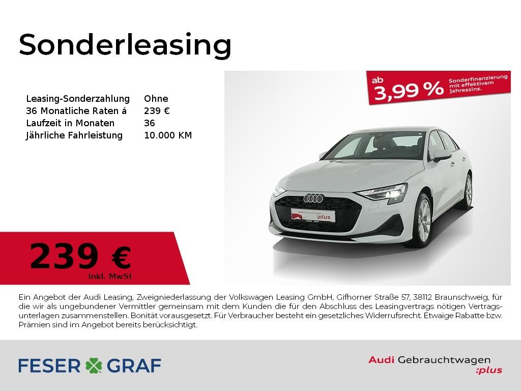 Abbildung Leasingangebot Audi A3 Lim. 30 TDI 6 Gang V-Cockpit/Kamera/LED/Navi