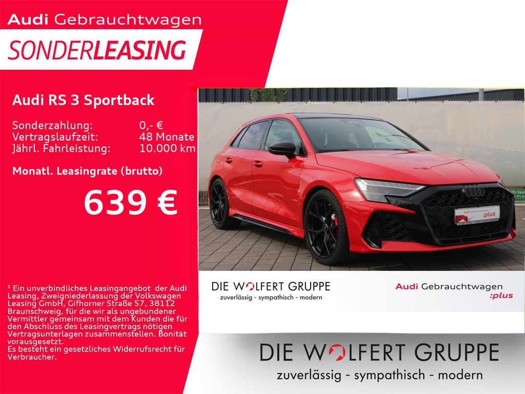 Audi RS 3 Sportback RS-SPORTAGA*280KM/H*PANO*HUD*RFK
