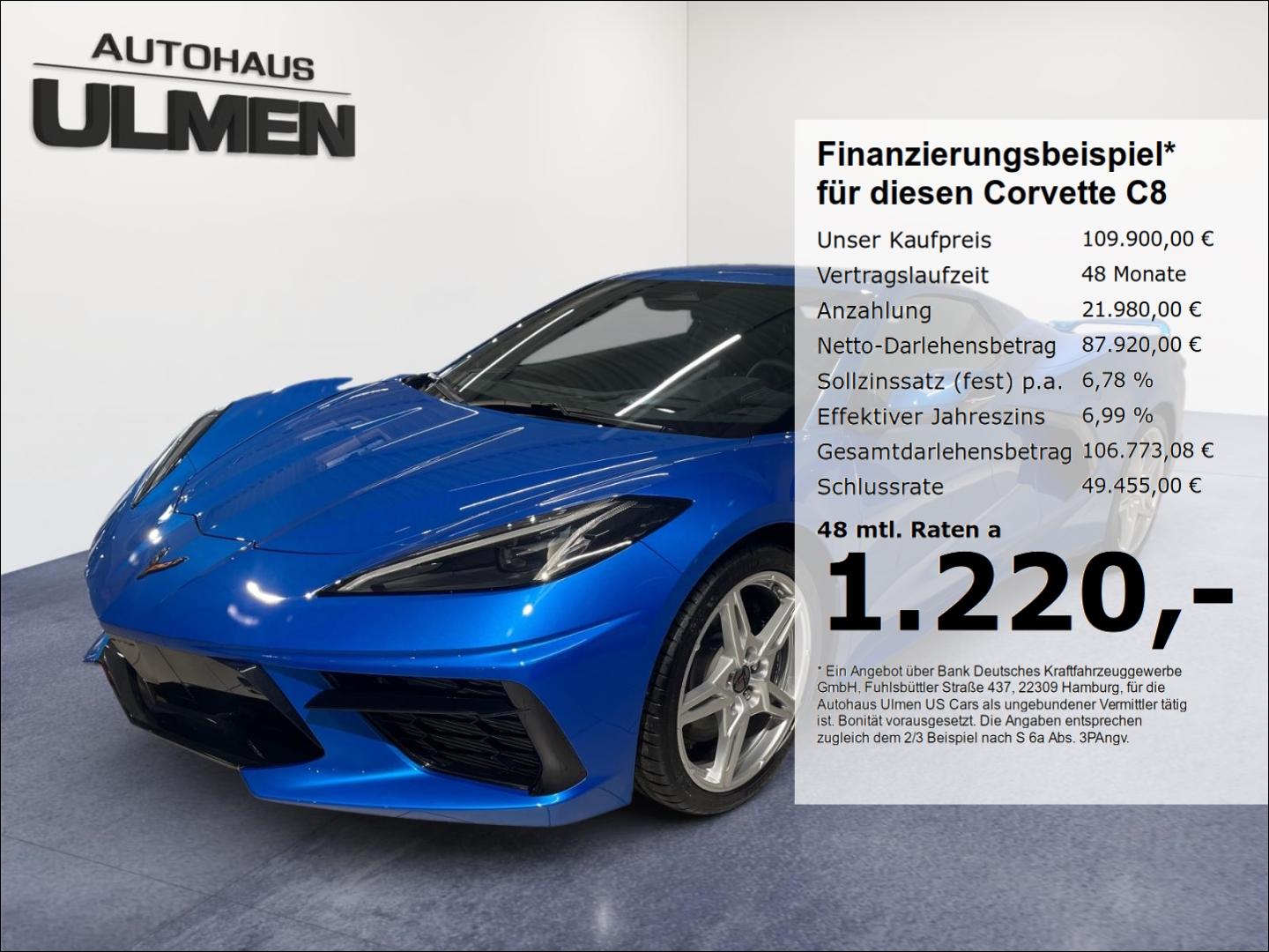 Corvette C8 Stingray Cabriolet 3LT Vollausstattung Lift M