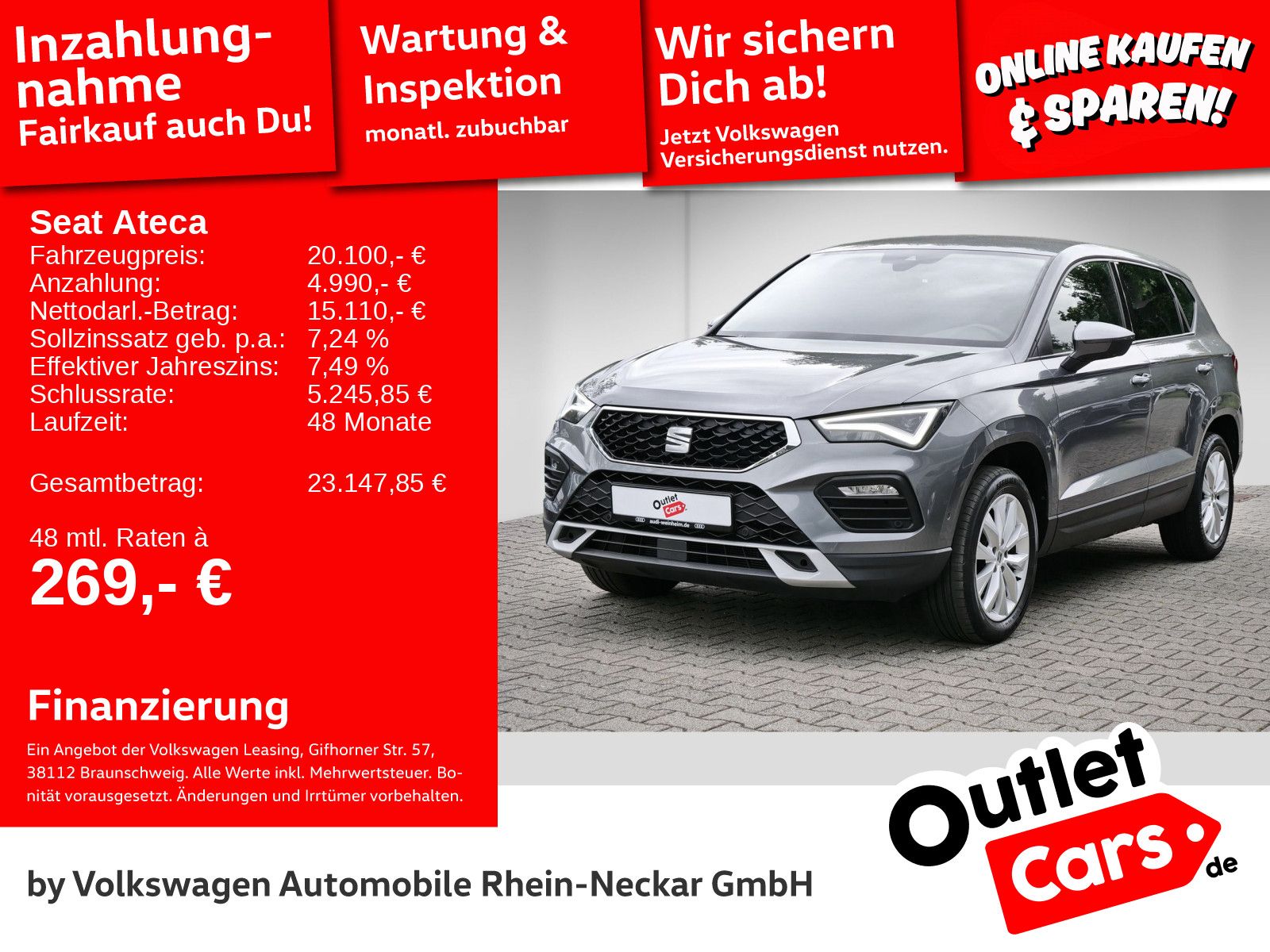 SEAT Ateca 1.5 TSI Style DSG Navi PDC LED UVM