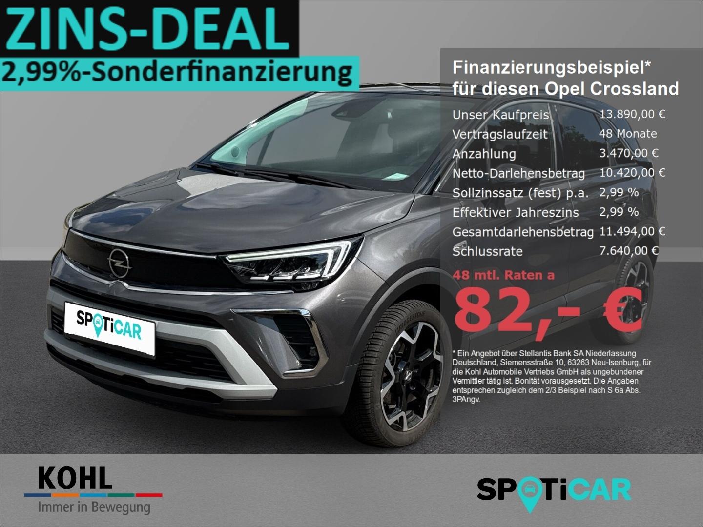 Opel Crossland Elegance 1.2 Turbo Rückfahrkam. SHZ Le