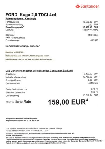 Fahrzeugabbildung Ford Kuga 2,0 TDCi Titanium >4x4/AHK/Sitzheiz/PDC<