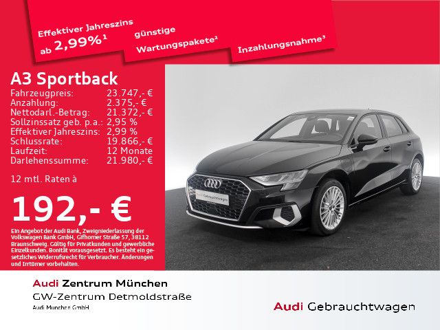 Audi A3 Sportback 40 TFSI e S tronic advanced Virtual