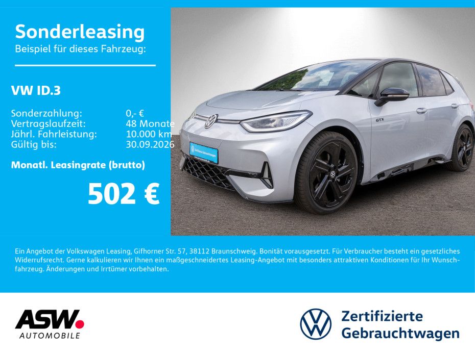 Volkswagen ID.3 GTX Matrix Navi SHZ ACC HUD DCC Wärmepumpe