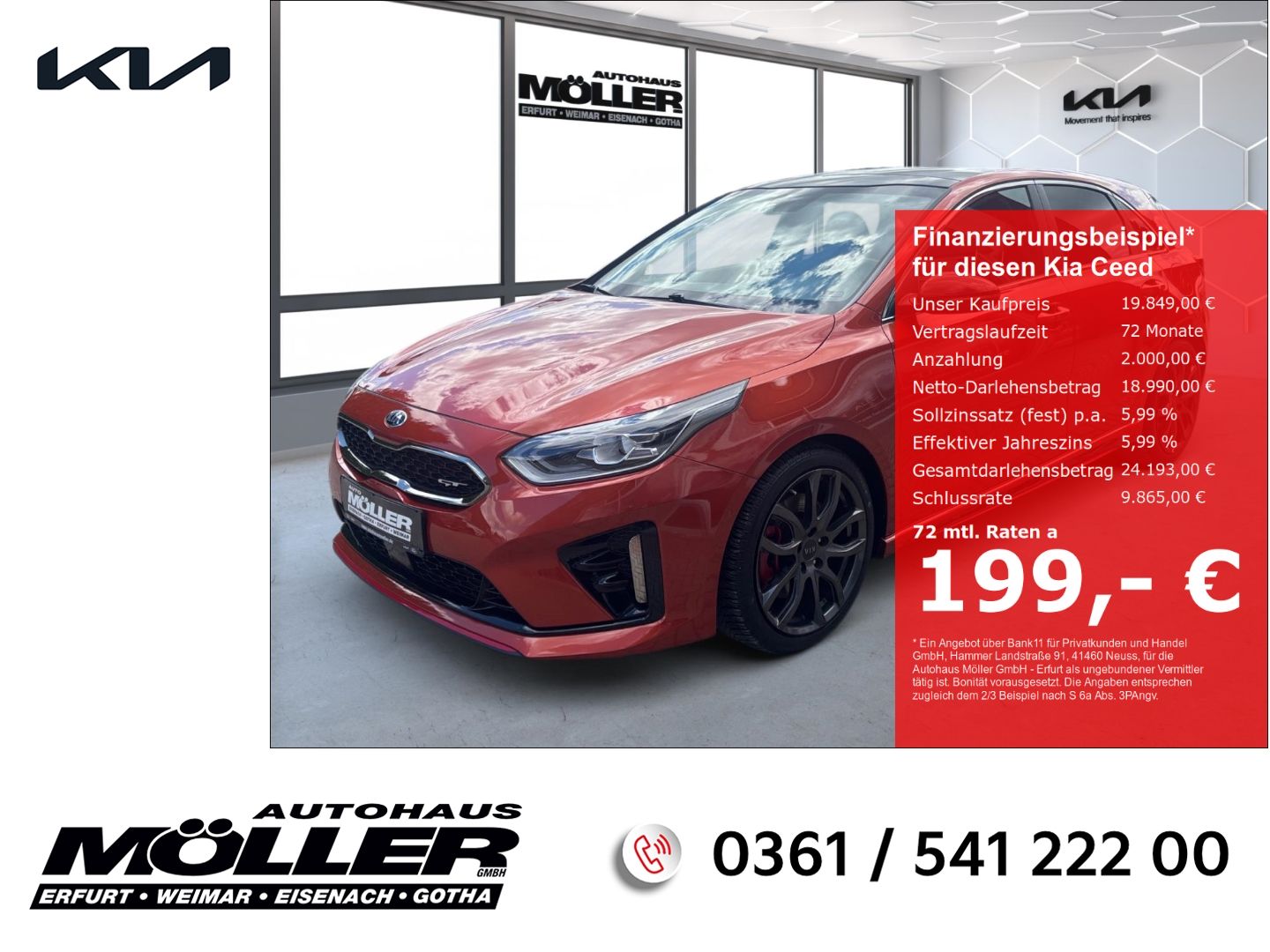 Kia cee'd / Ceed Ceed GT 1.6T DCT7 Glasdach Memory ACC Kamera JBL