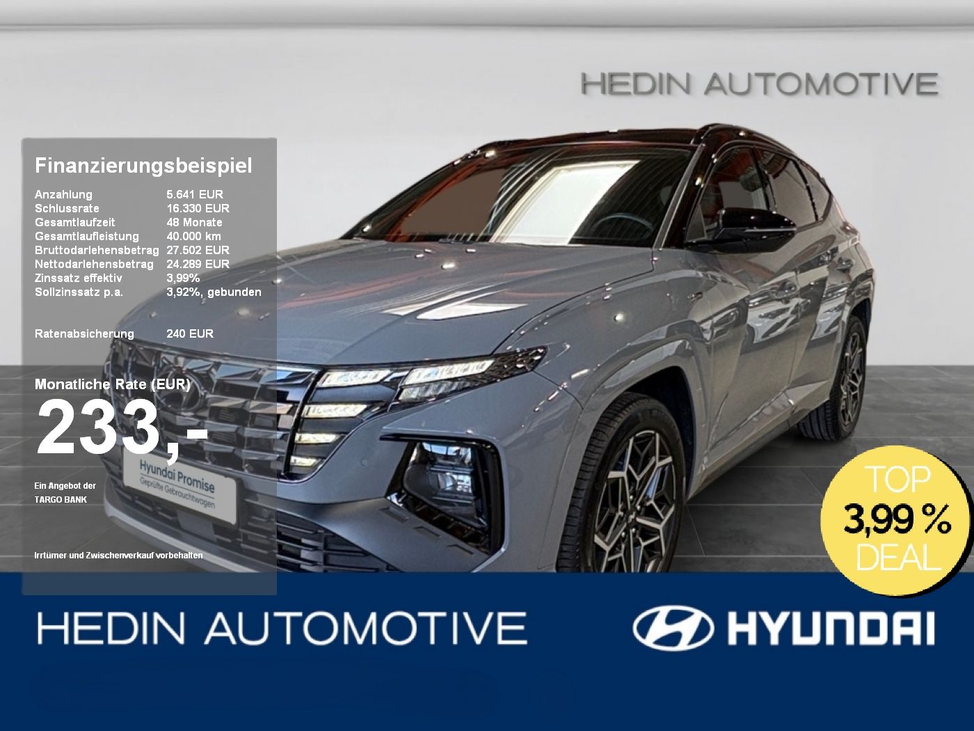Hyundai Tucson 1.6 T-GDI 4WD N Line SHZ|TEMP|DISTR|KAM