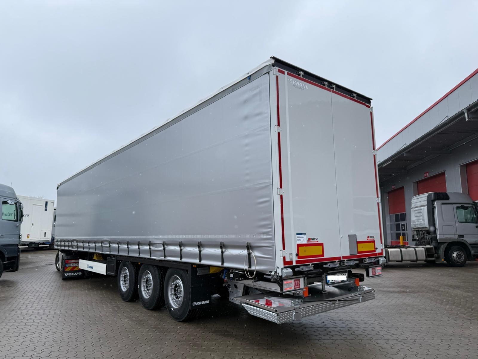 Krone Schiebeplanen Auflieger mit Dhollandia LBW 2T