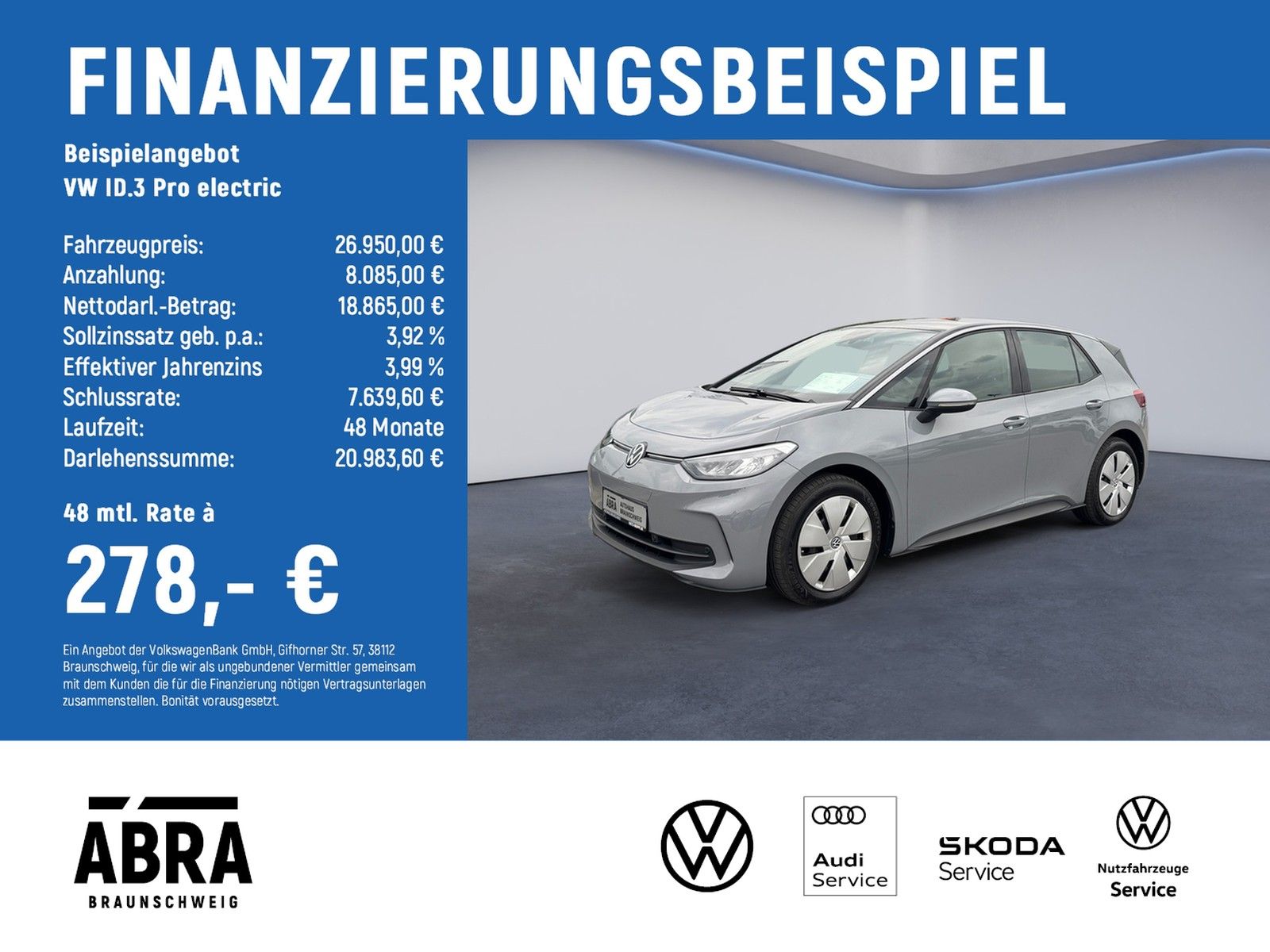 VW ID.3 Pro electric PDC+LED+APP+LANE+GRA+STANDKLIM