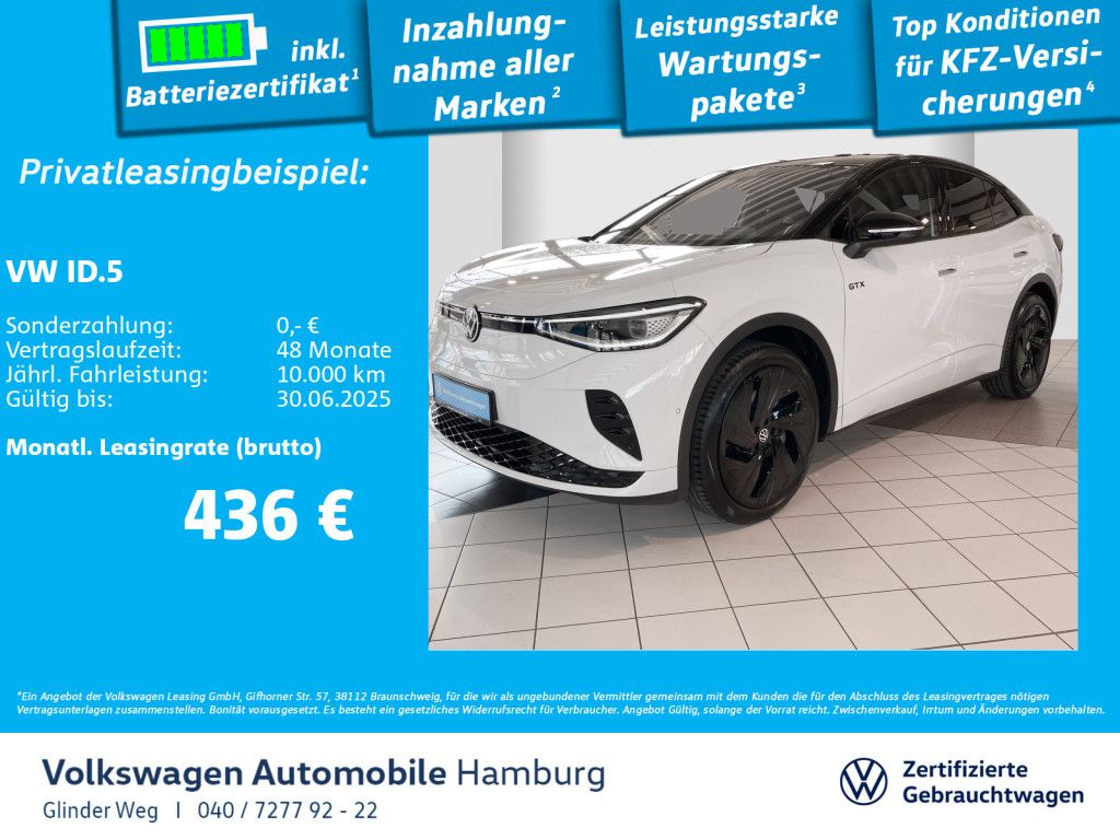 Volkswagen ID.5 GTX Allrad DSG Panoramadach AHK Rückfahrkam