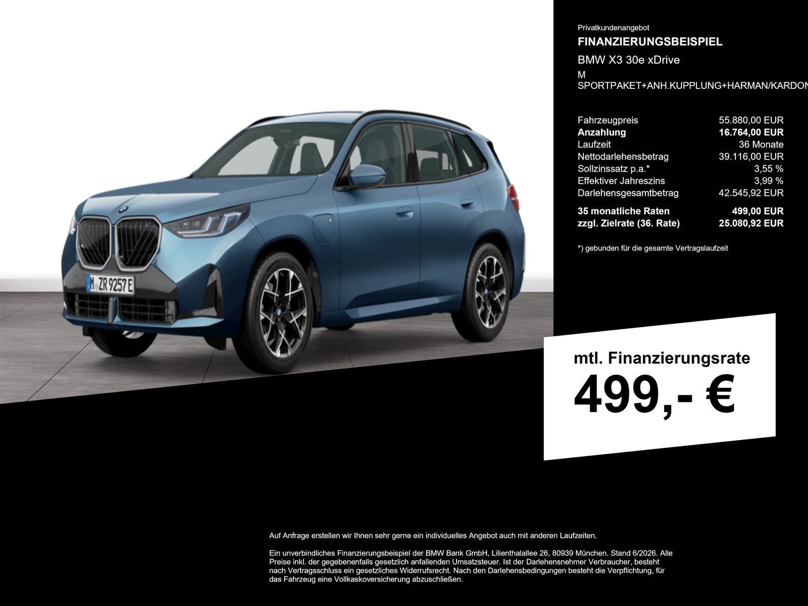 BMW X3 30e xDrive M SPORTPAKET ANH.KUPPLUNG HARMAN K foto 2