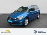 Volkswagen Touran 2.0 TDI DSG HIGHLINE AHK PANO 7S STHZG - mit Diesel-Antrieb: Blau, Alcantara, Beheizbare Frontscheibe, Van