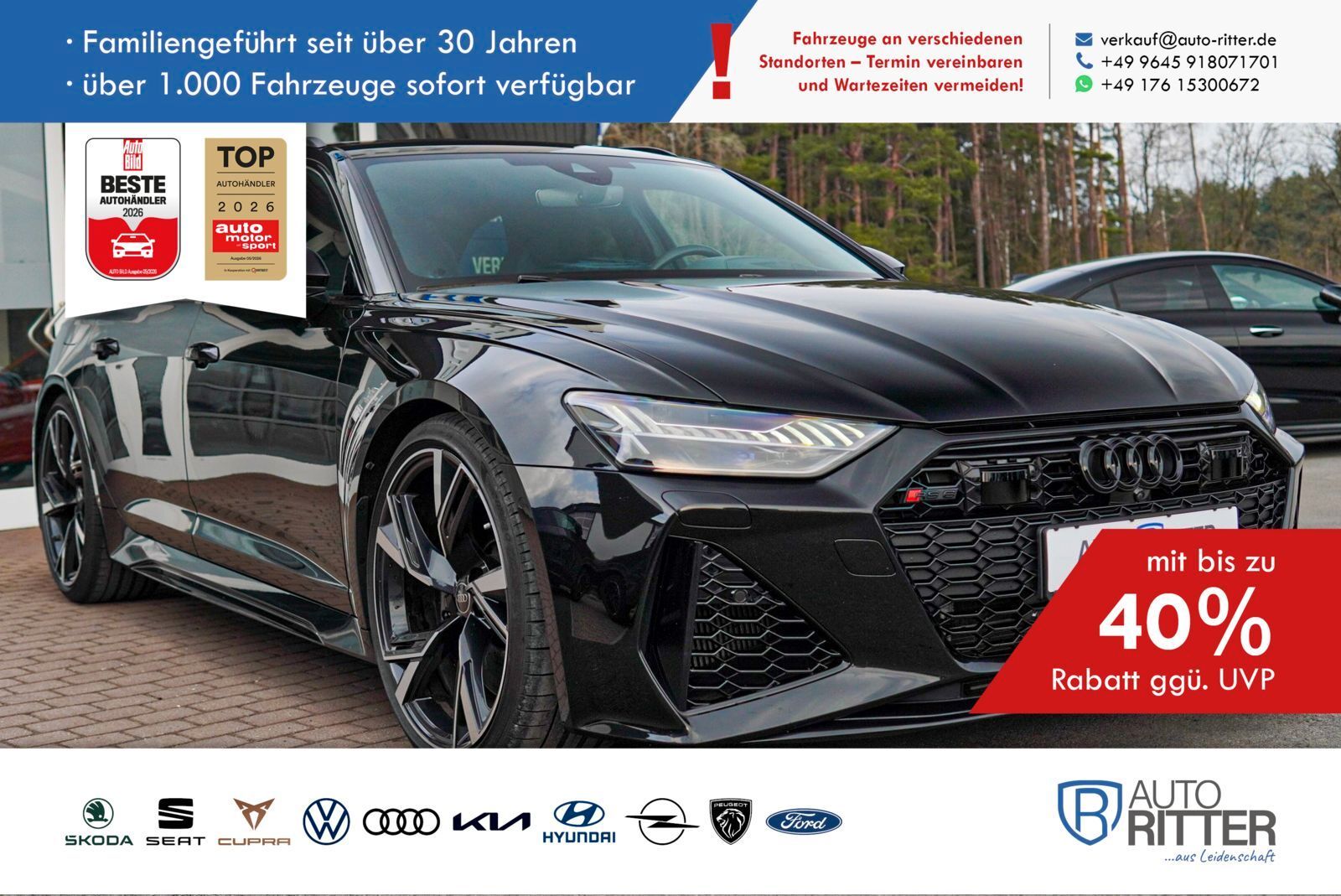AUDI RS6 Avant SHZ+CarPlay+Pano+Navi+Matrix-LED+B&amp;O