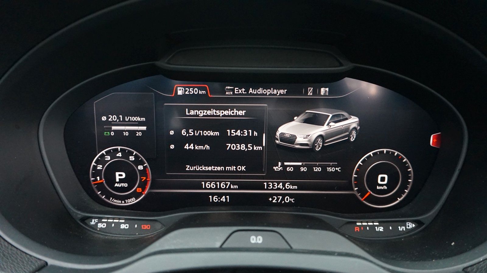 Fahrzeugabbildung Audi A3 Cabriolet S-Line Verbrauch nur 5,2L/100