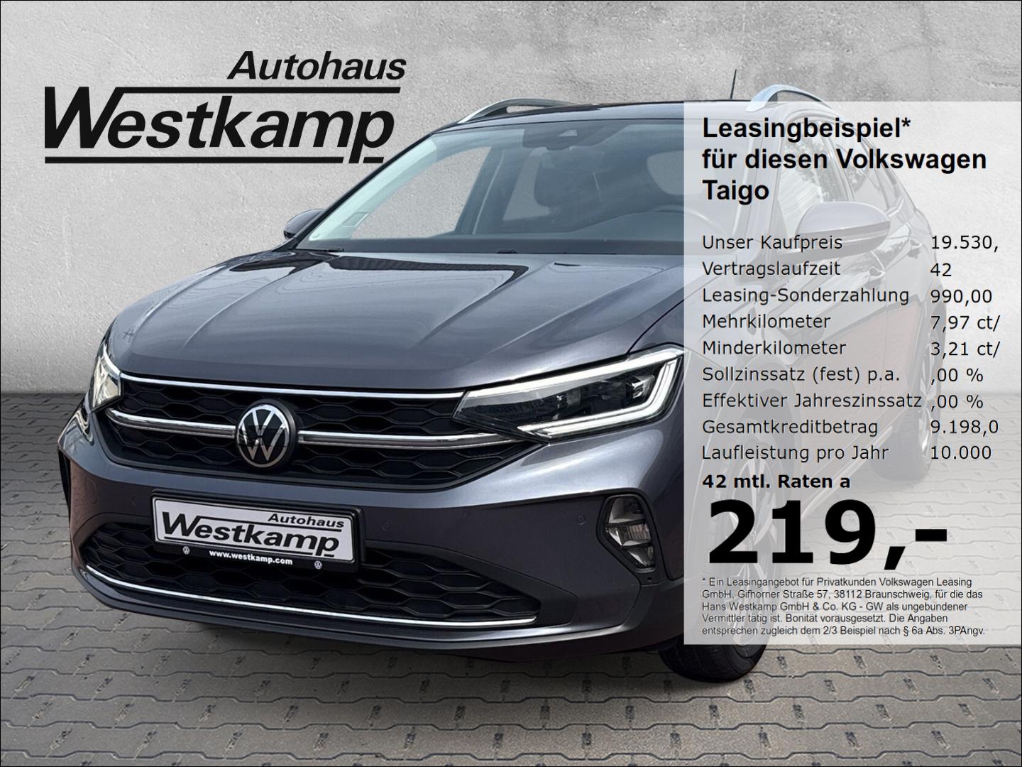 Volkswagen Taigo Style 1,0 TSI DSG Ganzj.Reifen IQ-Light Na