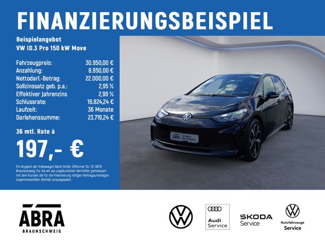VW ID.3 Pro 150 kW Move LED+NAV+CAM+ACC+GRA+