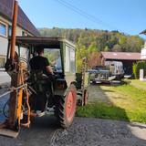 Fendt F 231 GTS mit Holzspalter und Anhänger - Fendt Gt231