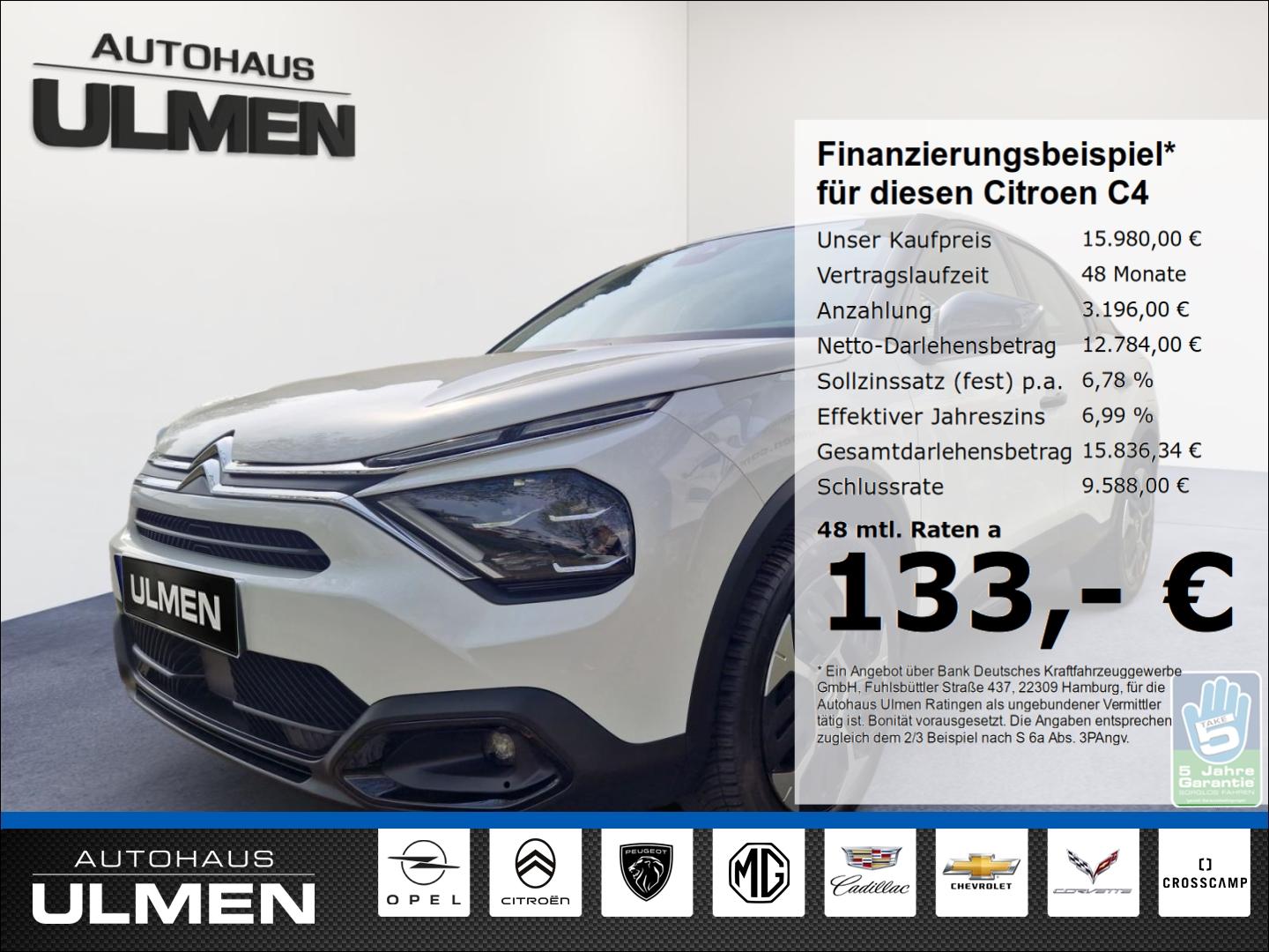 Citroën C4 Feel 1.2 PureTech 130 LED-Schein.Bordcomputer