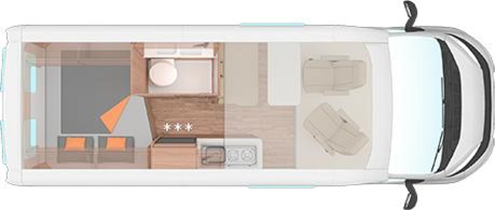 Weinsberg CaraBus EDITION FIRE 600 DQ LED,150L Kühlschrank