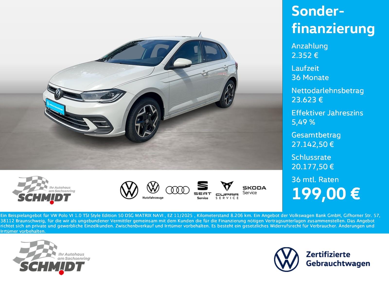 Volkswagen Polo VI 1.0 TSI Style Edition 50 DSG MATRIX NAVI