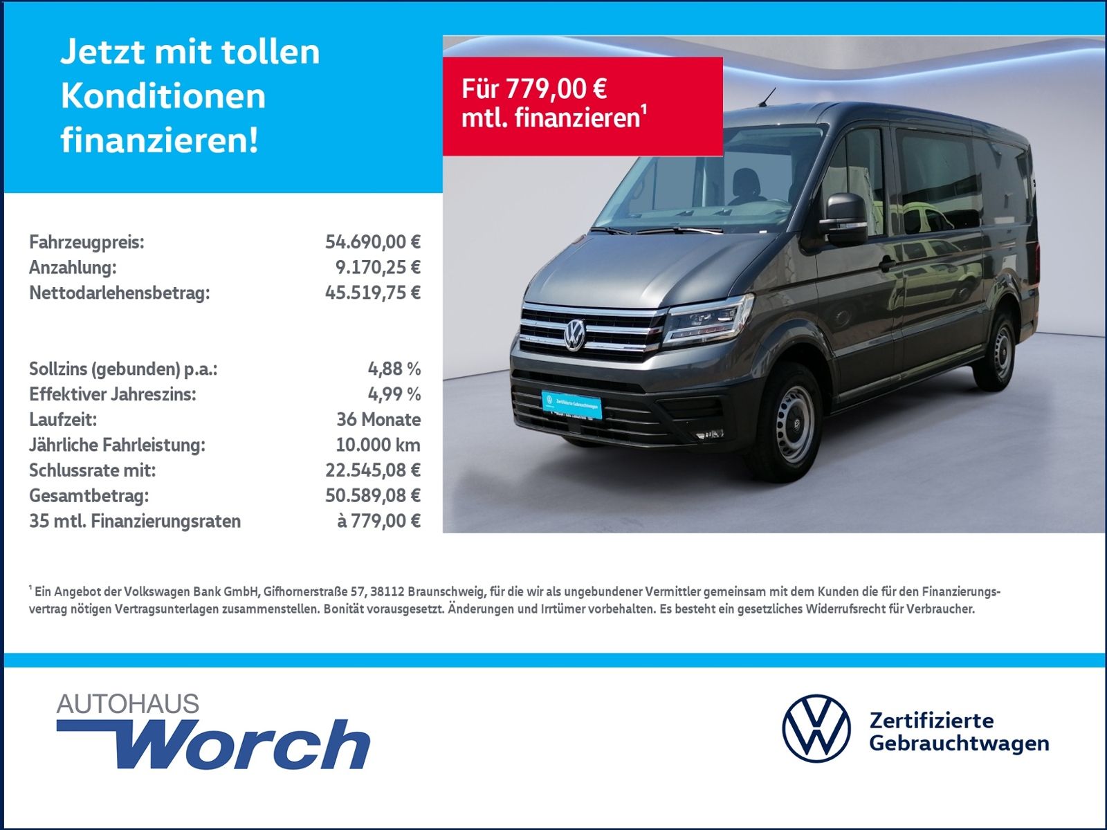 Crafter L3H1 35 Kasten Plus 2.0 TDI LED+ACC