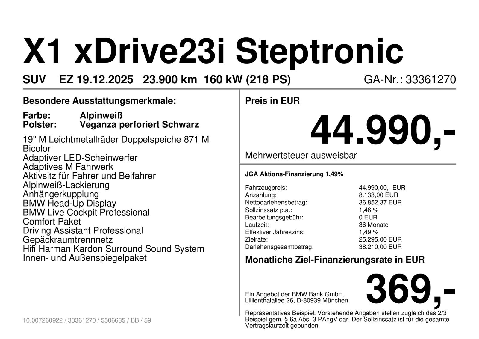 BMW X1 xDrive23i M Sportpaket Pano ab 1,49% foto 4