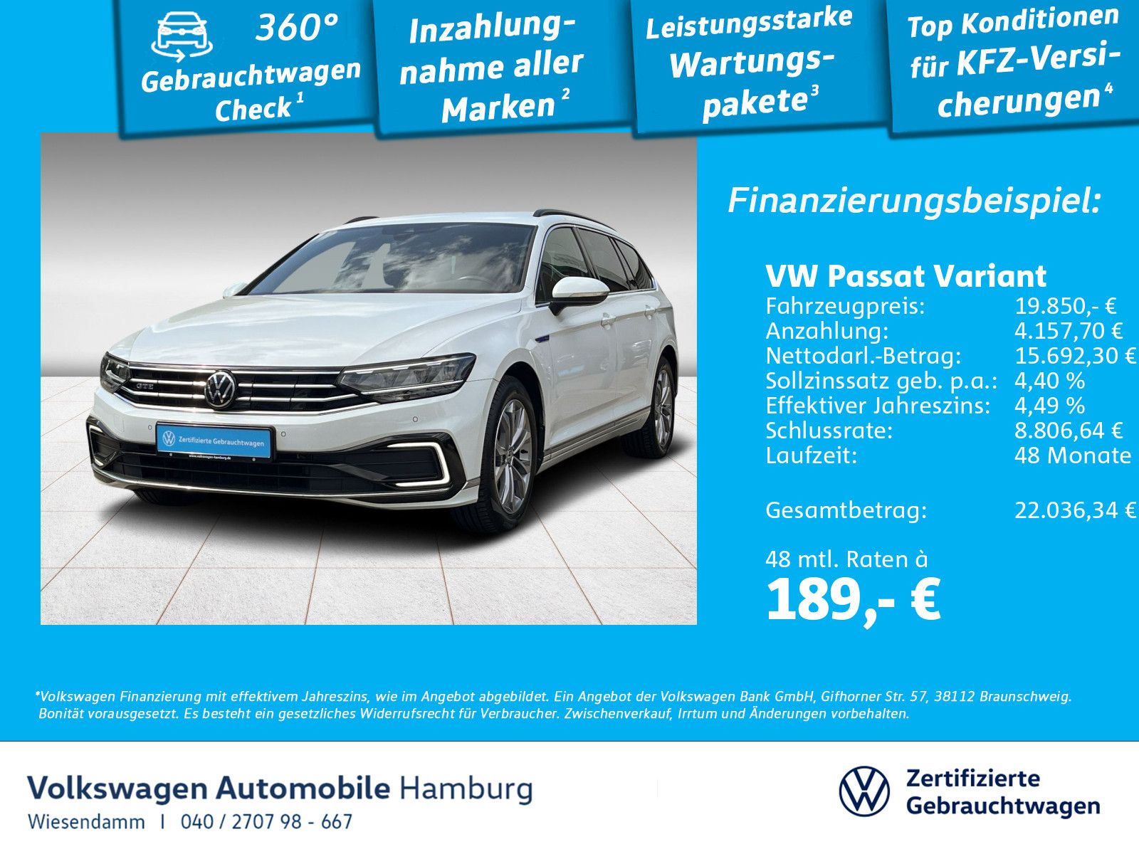Volkswagen Passat Variant GTE 1.4 TSI DSG LED/NAVI/KAMERA