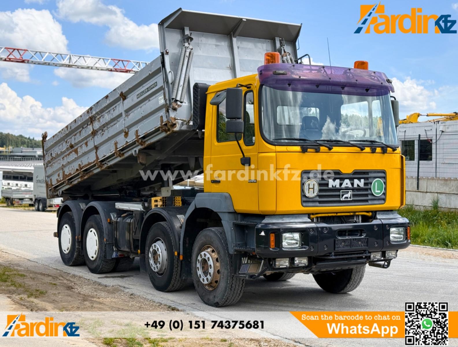 MAN 41.414 8x4 B/B EURO3 Meiller Dreiseitenkipper