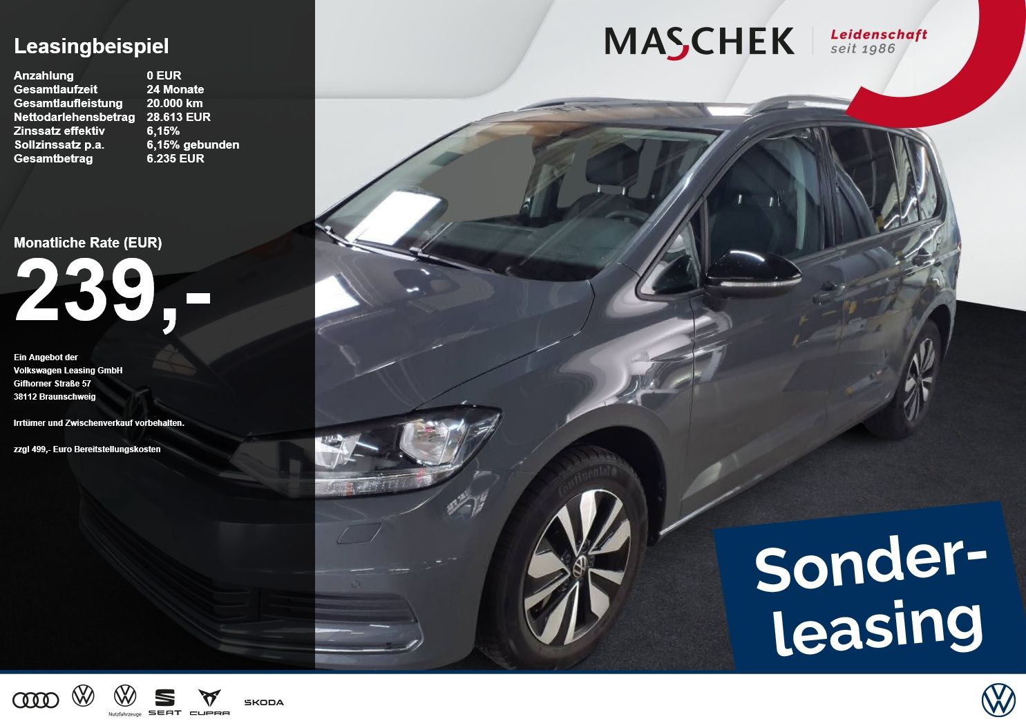 Volkswagen Touran Comfortline 1.5 TSI Sonderleasing 7-Sitze